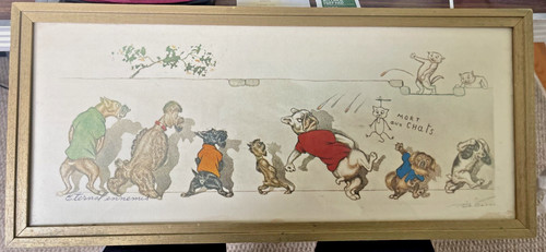 Vtg signed framed - signed,