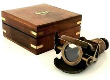 Antique Brass Monocular Telescope – CSA London Engraved – Vintage Pocket Gift