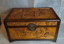 Antique/VTG Chinese Hand Carved Wooden Box 