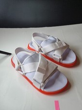 Melissa "Rider" Women's Sandals in White, Orange Soles. EU 38 Uk Size 5