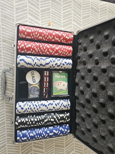 Poker chip set - aluminium, carry