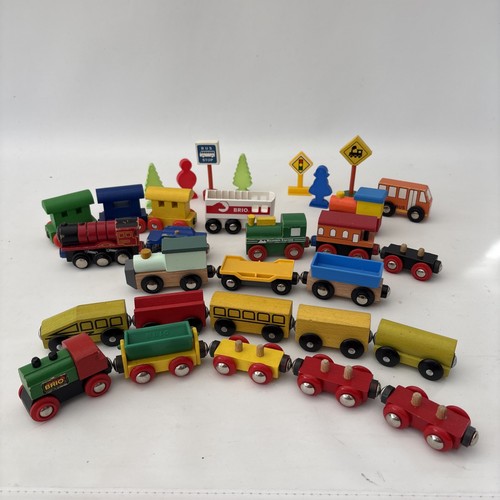 Wooden train set accessories - wooden,