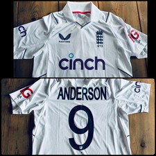 Rare James Anderson England Cricket Shirt #613