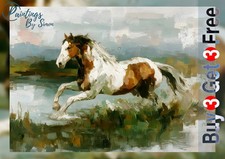 Running Horse 5"x7" Print on