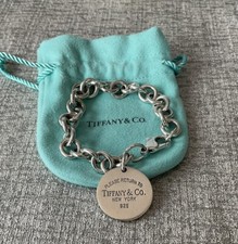 VINTAGE 1990 TIFFANY STERLING SILVER RETURN TO TIFFANY DISC BRACELET Rrp £595