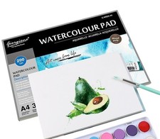 A3 A4 A5 Watercolour  paint Pad Canvas 30 Sheets 200GSM Premium Quality UK
