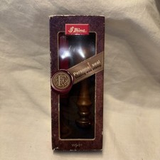 Vintage WAX SEAL stamper golden sealer stamp ornate letter F in box