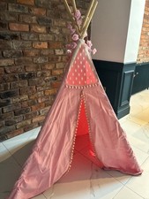 Kid Teepee Tent pink Children Teepee Play Tent Indoor Outdoor Tipi fairy lights