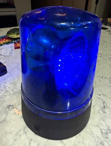 Blue rotating strobe - blue, beacon