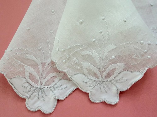 Vintage hanky 1940s - 1940s, white