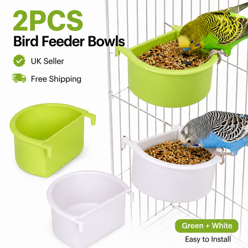 2pcs bird feeder bowl cage - feeder,