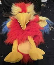 The Puppet Company Red Parrot Macaw Bird Squawk Hand Puppet Soft Toy 17" Long