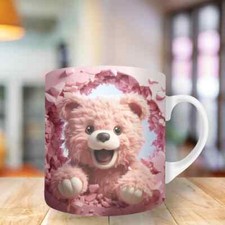 Pink Teddy Bear Mug Office
