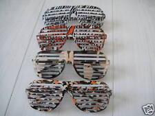 Halloween Fancy Dress Costume 80's style sunglasses Shutter Shade Tiger Leopard