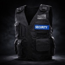 Black Hi-Vis Security Vest Dog