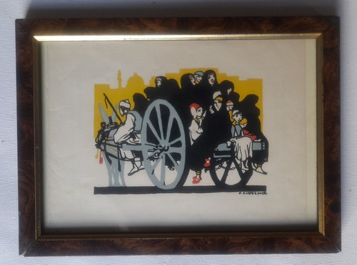 Crowded horse drawn - crowded, cart