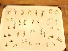 9ct Gold Over 925 Silver Earrings Joblot X 20 Pairs. NOT SCRAP.
