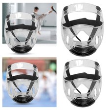 Clear Taekwondo Face Shield, Head Protector Taekwondo Protection Headgear Guard