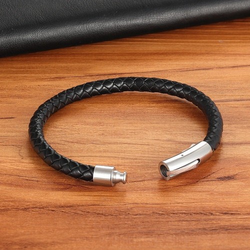 Mens bracelet leather braided - mens,