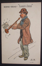 Old S.S. Musical Comic CLARINET WEATHER FORECAST LIGHT AIRS HONEYSUCKLE & BEE