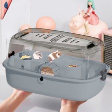 Acrylic Skylight Hamster Castle Transparent Gerbil Mouse Cage Play Home