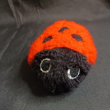 Vintage Small Red Ladybird Bug Felt Eyes Insect Soft Plush Toy 5"