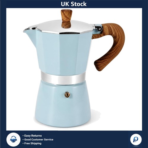 Elegant blue italian moka pot - elegant,