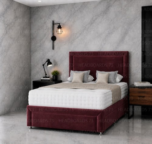 Plush divan bed - with, mattress