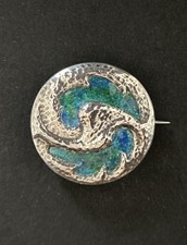 Silver & Enamel Brooch by John