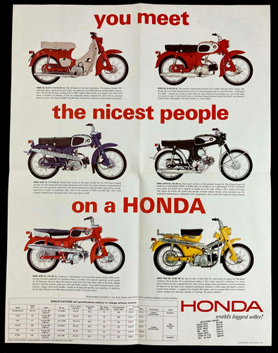 Honda motorcycle advertising - honda,