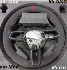 Alcantara Round Steering Wheel Fit Porsche Taycan Macan Cayenne 911 GT3 w/Heated