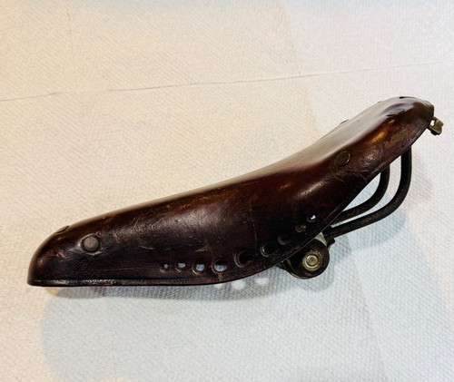 Vintage leather bike saddle - vintage,