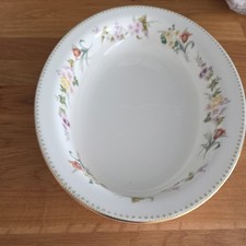 WEDGEWOOD MIRABELLE OPEN OVAL VEGETABLE SERVING BOWL / DISH 10"x7.5"