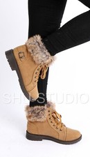 WOMENS LADIES FAUX FUR GRIP