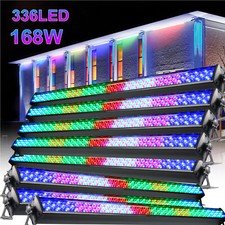 168W RGBW 336LED Strobe Wall Washer Lighting Bar DJ Disco Party Stage Light DMX