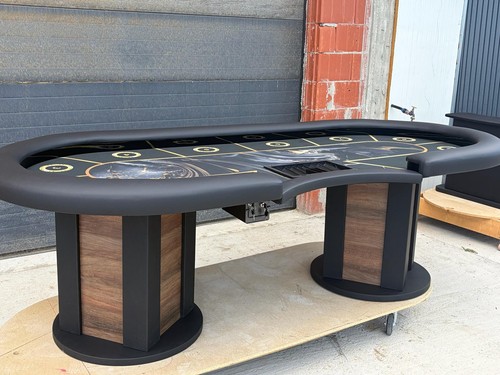 High arm rest poker table - , with