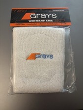 Grays Wristband Xtra White 5” Wide Cotton Sweatband Hockey Sports Football New