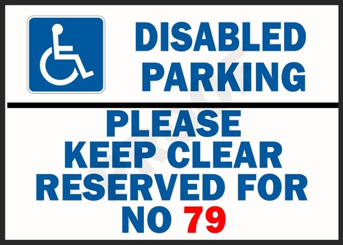 Disabled parking personalised - disabled,