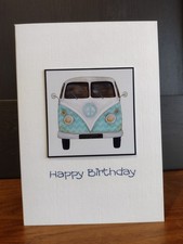 Handmade Birthday card - blue