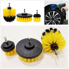 3x Yellow Round Brush Electric