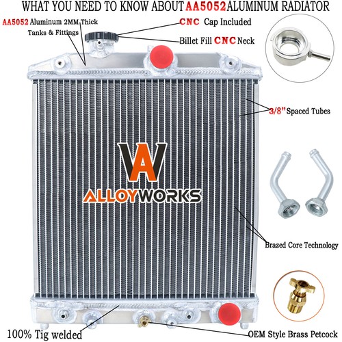 Rows aluminum radiator - rows, for