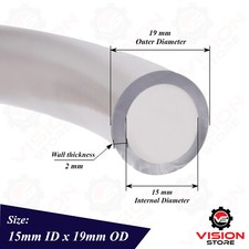 15mm pvc tube clear - 15mm, plastic