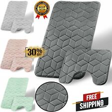 Memory Foam Cube Bath Mat Set 2 Piece Non Slip Bathroom Ultra Soft Toilet Rugs
