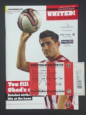 2011/12 SHEFFIELD UNITED V BOURNEMOUTH 07-04-2012 LEAGUE 1 & MATCH TICKET