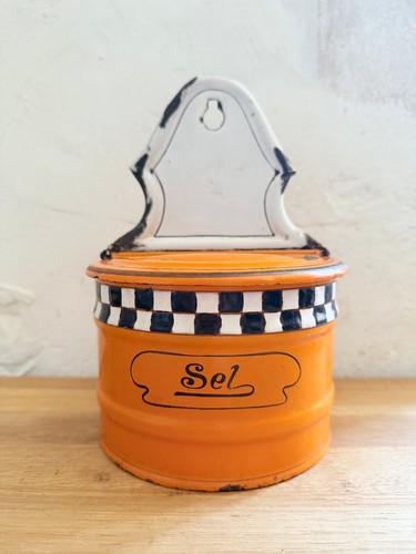Vintage french enamel - vintage, salt
