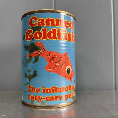 Vintage canned goldfish - vintage,