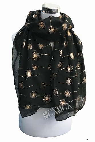 New women foil flower scarf - new,