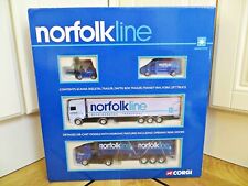 CORGI TY99143 'NORFOLKLINE  SCANIA/DAF/TRANSIR/FORKLIFT SET' 1:64. MIB/BOXED
