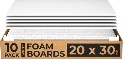 White foam board - white,