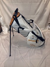 Callaway Chev Chase Stand Bag 4 Divider In White & Orange Rain Cover Carry Strap